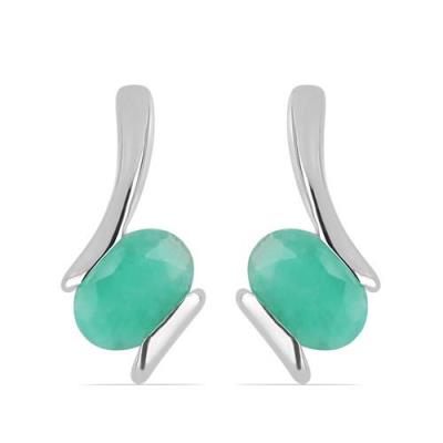 BUY GENUINE GREEN ONYX GEMSTONE EARRINGS IN 925 SILVER